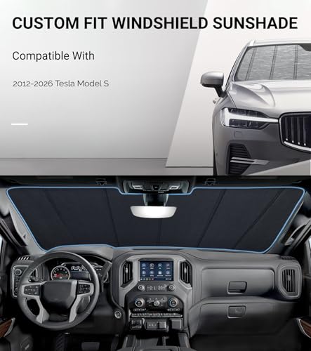 Windshield Sun Shade for Tesla Model S 2012
