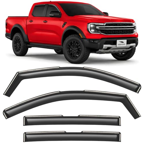 in Channel Extra Durable Rain Guards for Ford Ranger 2024