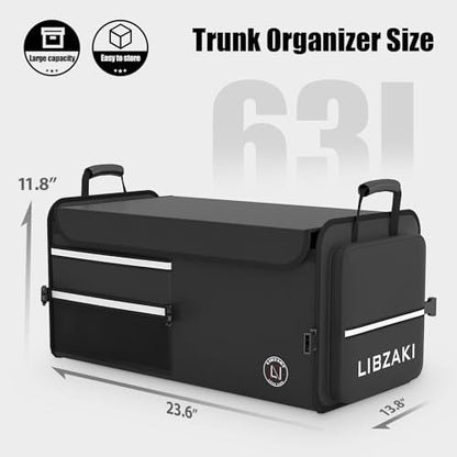 LIBZAKI Car Trunk Storage Organizer