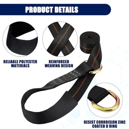 8 Pack Lasso Tow Truck Straps with D Ring 11 (8 Count)