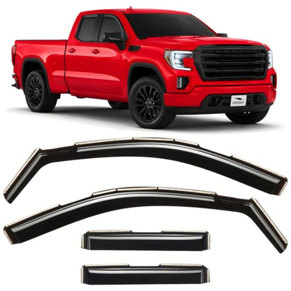 in Channel Extra Durable Rain Guards for Trucks GMC Sierra 1500 2019 (4 Count)