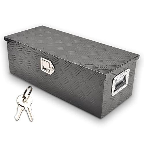 30Inch Aluminum Tool Box 5 Bar Tread ToolBox for Truck Bed Car Outdoor