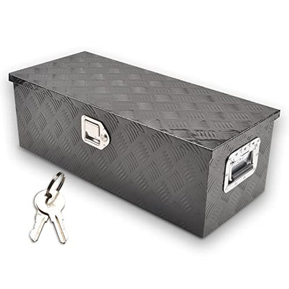 30Inch Aluminum Tool Box 5 Bar Tread ToolBox for Truck Bed Car Outdoor