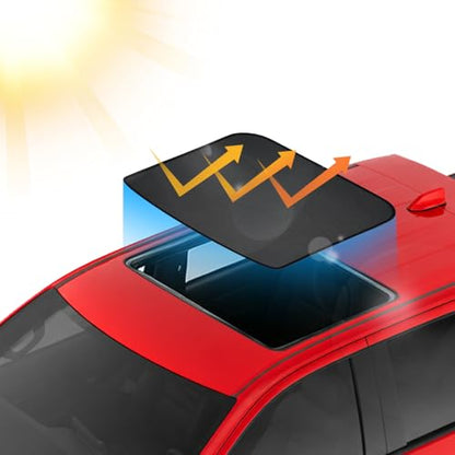 Sunroof Sun Shade for Chevrolet Silverado EV 2024 2025 2026 Breathable Mesh Car Roof Cover Quick Install UV Sun Protection Auto Foldable Moonroof Accessories