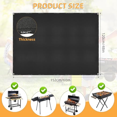 Under Grill Mat for Outdoor Grilling