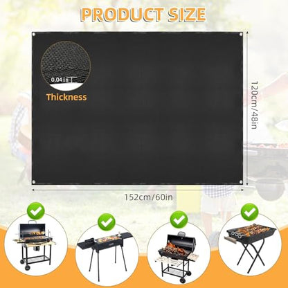 Under Grill Mat for Outdoor Grilling