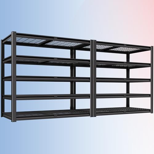 48" W X 24" D X 72" H 5 Tier Heavy Duty Garage Shelving (2 Count)