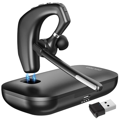 Wireless Headset for Computer with Charging Case