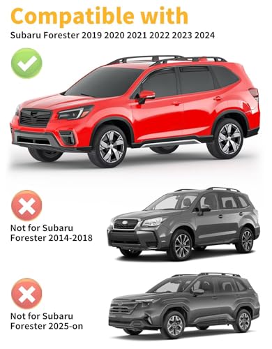 in Channel Window Visors Rain Guards for Subaru Forester 2019 (4 Count)