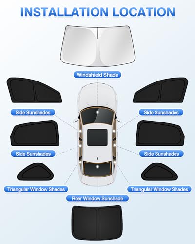 Sunshades for Honda Accord 2023 (8 Count)