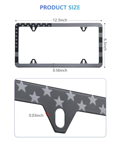 American Flag License Plate Frames
