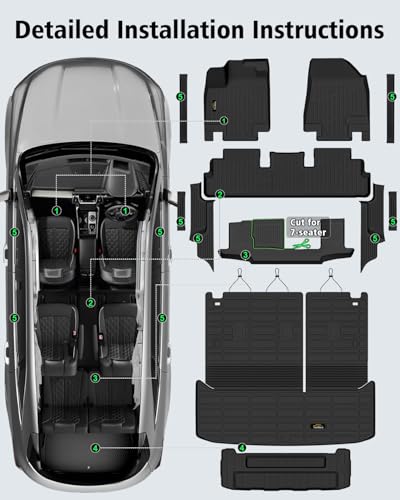 Floor Mats & Cargo Mat with Backrest Mat for Nissan Pathfinder 2022