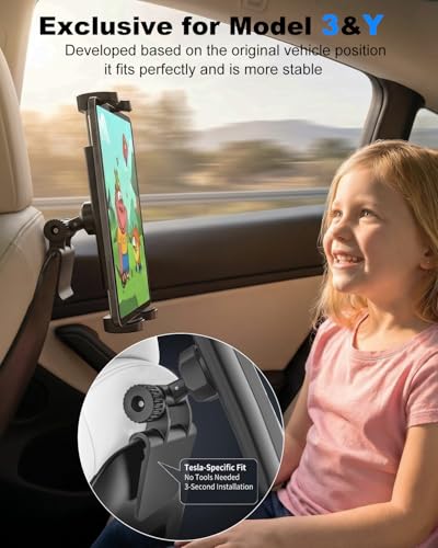 Model Y Model 3 Back Seat Tablet Mount for Tesla iPad Mount