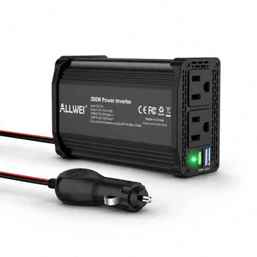 300W Car Power Inverter 12V DC to 110V AC Car Inverter