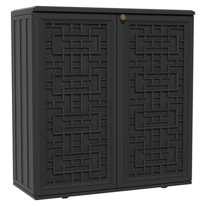 Indoor Outdoor Storage Cabinet Waterproof with Shelf