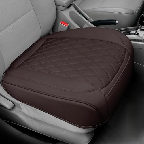 1 Pack Leather Front Car Seat Bottom Cover Coffee