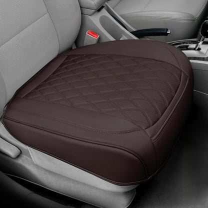 1 Pack Leather Front Car Seat Bottom Cover Coffee
