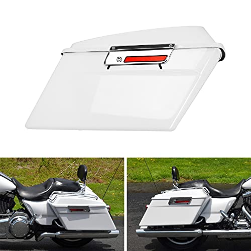 White Hard Saddlebags Fit for Harley Touring Road Glide King Street Glide Electra Glide 1994 (2 Count)