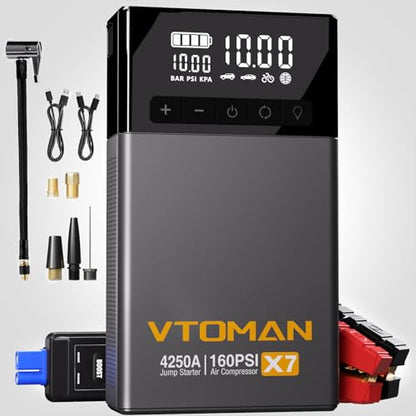 X7 4250A Jump Starter with 160PSI Air Compressor