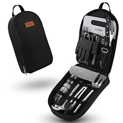 Portable Camping Cooking Utensils Set Bag Suitable for Fork