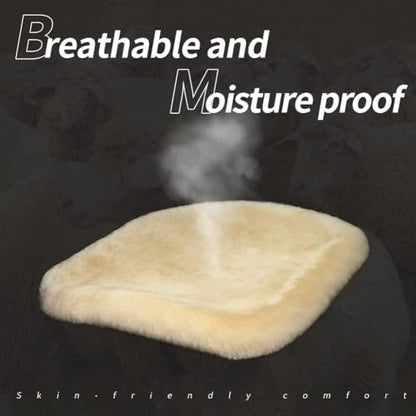 Genuine Sheepskin Car Seat Cushion Seat Covers for Cars Trucks SUV Comfort Seat Protector Pad for Car Driver Seat Car Accessories for Women Office Chair Car Decor (2 Count)
