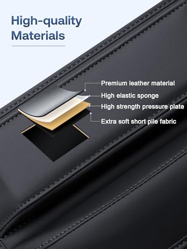 Premium Leather Car Seat Gap Filler Organizer (2 Count)
