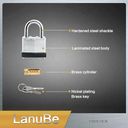 Laminated Keyed Alike Padlock 120 Pack 1.6 (120 Count)