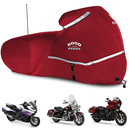 Motorcycle Cover with Side Box Heavy Duty 600D Waterproof for Touring Models Harley Davidson Road King