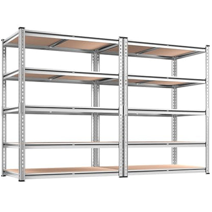 2020LBS Garage Shelving Heavy Duty Metal Shelving 5 Tier Storage Shelves (2 Count)