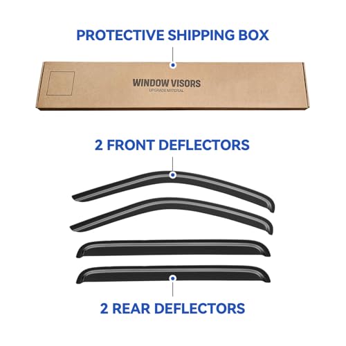 Window Visors Rain Guards for 2008 2009 2010 2011 2012 Jeep Liberty