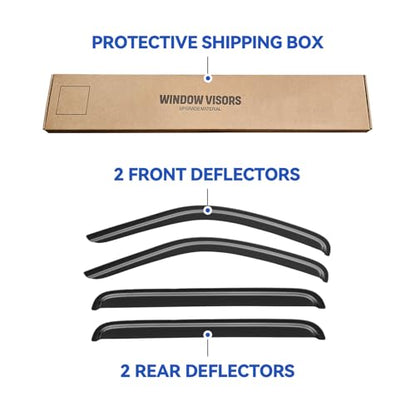 Window Visors Rain Guards for 2008 2009 2010 2011 2012 Jeep Liberty