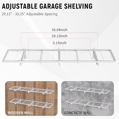 2 Pack Garage Wall Shelving (2 Count)