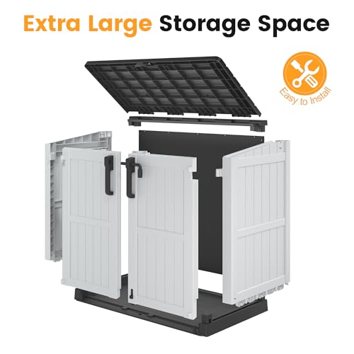 Outdoor Storage Cabinet 36 Cu Ft with Lockable Doors