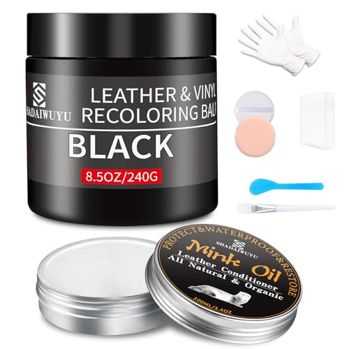 8.5oz Leather Recoloring Balm with 100ml Mink Oil