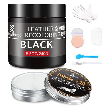 8.5oz Leather Recoloring Balm with 100ml Mink Oil