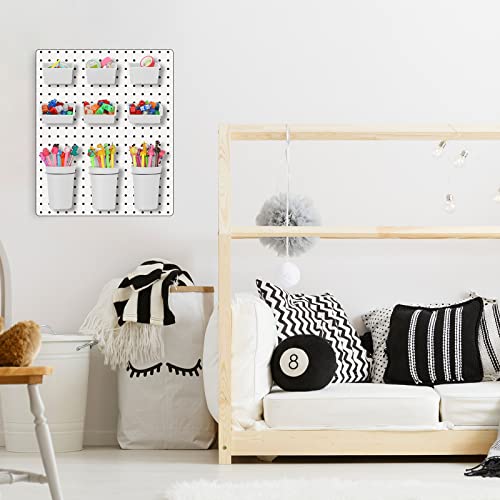 20 Pcs Pegboard Bins and Cups with Hooks and Loops Peg Assortment Organizer Accessories Various Tool Organizer Pegboard Baskets Set for Garage Workshop Workbench Office