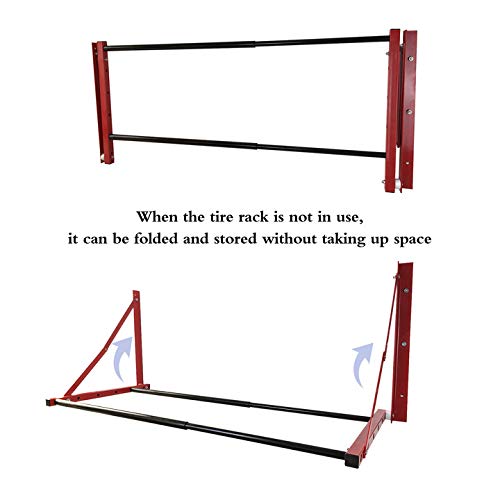 Folding Tire Wheel Rack Wall Mount Multi (4 Count)