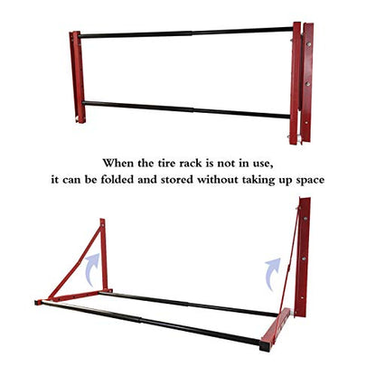 Folding Tire Wheel Rack Wall Mount Multi (4 Count)