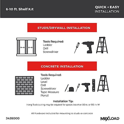Heavy Duty Wall Shelf Kit for Garage