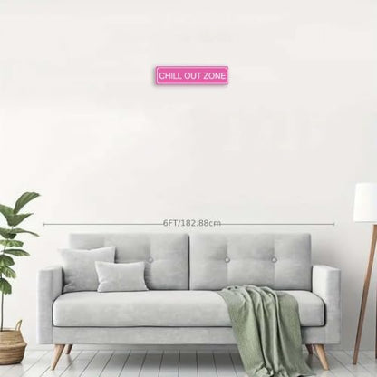 CHILL OUT ZONE SPACE Metal Tin Street Sign Bar Cafe Garage Cave Home Room Wall Bathroom Farmhouse Garden Porch Patio Decor