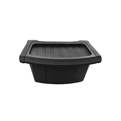Rear Center Console Organizer Compatble for Tesla Model Y Juniper 2025 2026 Trash Can with Anti-Slip Lid Cover Backseat Storage Box