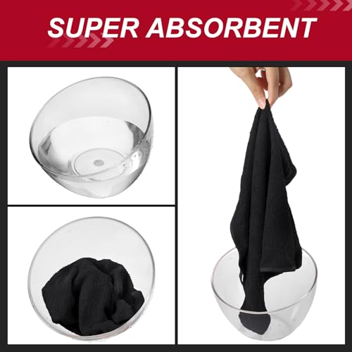 200 Pcs Microfiber Cleaning Cloth 16x16 Inch Microfiber Towels for Car Ultra Absorbent Cleaning Rags Reusable Lint Free Streak Free Detailing Towel for Car Washing Drying Dusting (200 Count)