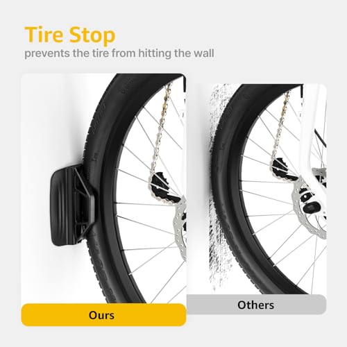 Swivel Bike Wall Mount with 2 Storage Hooks