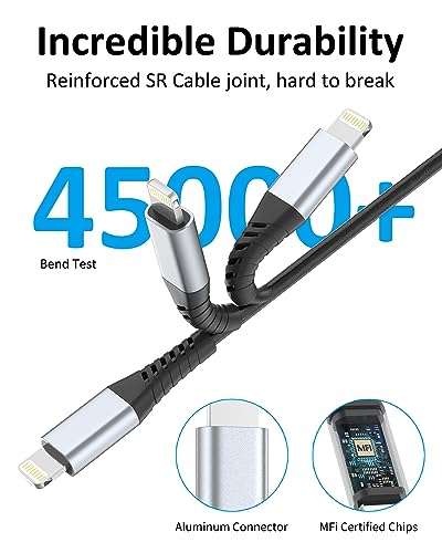 Coiled Lightning Cable for Car (2 Count)