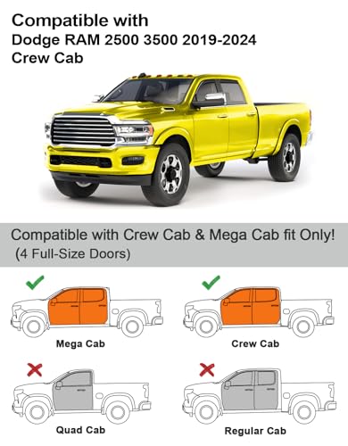 Window Visors Rain Guards for Dodge RAM 2500 3500 2019