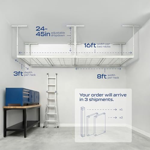 MonsterRax 2 Pack 3x8 Overhead Garage Storage Rack (2 Count)