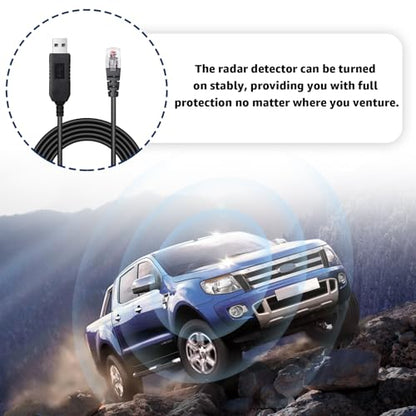USB to RJ11 Radar Detector Power Cable for Uniden Escort Detectors 6.56Ft