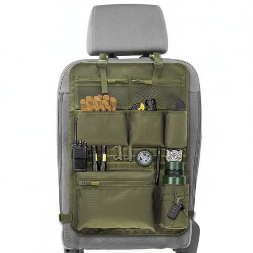 Tactical Car Seat Organizer with Multiple Pockets