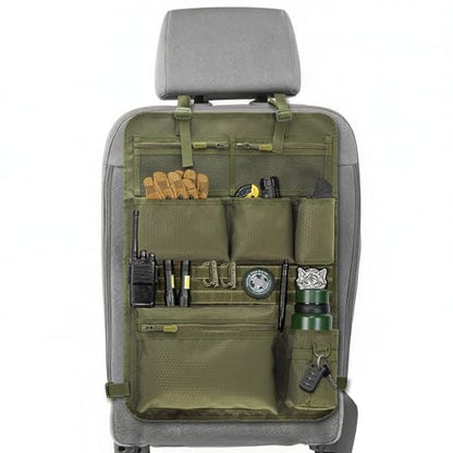 Tactical Car Seat Organizer with Multiple Pockets