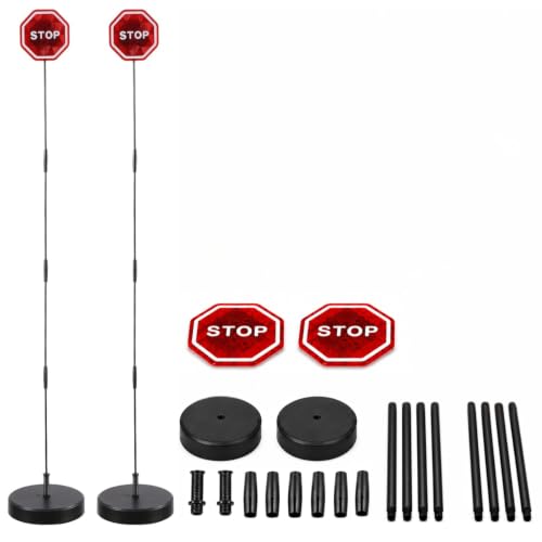 Flashing LED Stop Sign Garage Parking Assistant System (2 Count)